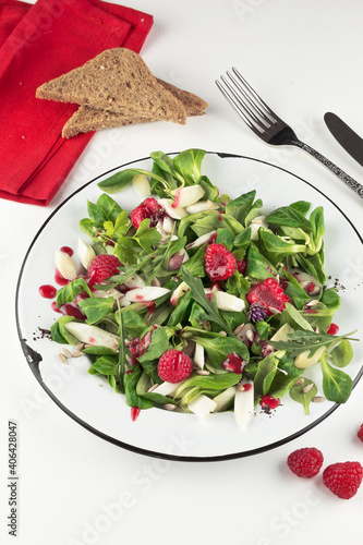 Asparagus salad with sweet raspberry vinaigrette series image 01