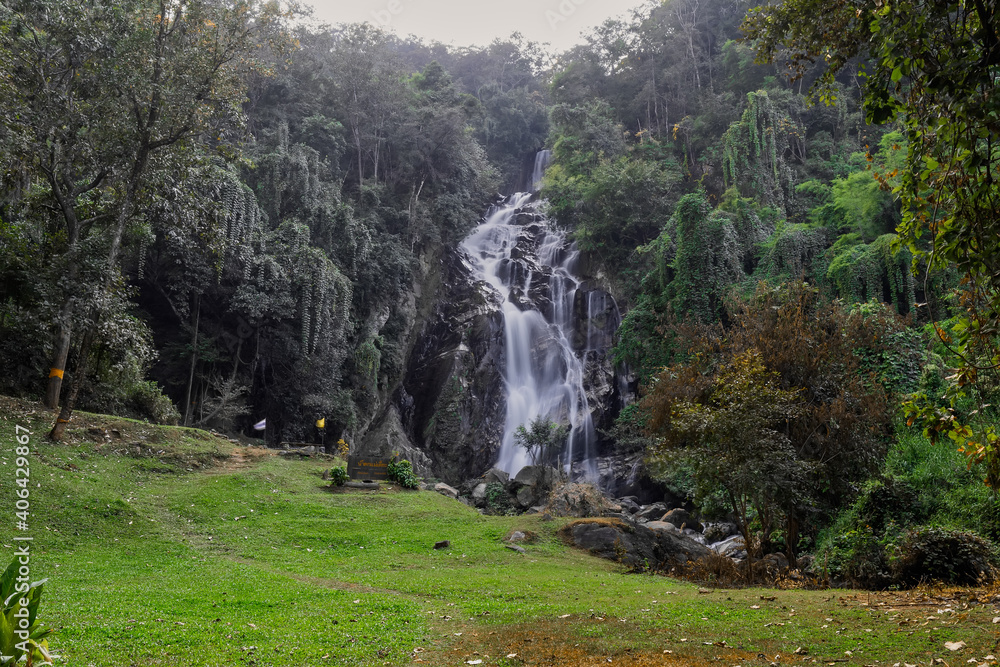 Mae Tia Waterfall is the most beautiful waterfall in Ob Luang National Park,Doi Kaeo, Chom Thong,Chiang Mai ,Thailand

