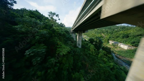 Rio Hermoso en Utuado Puerto Rico con un drone FPV 4K 30fps, Beautiful River in Utuado Puerto Rico. photo