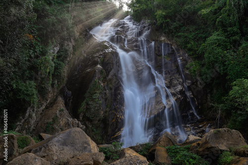 Mae Tia Waterfall is the most beautiful waterfall in Ob Luang National Park Doi Kaeo  Chom Thong Chiang Mai  Thailand 