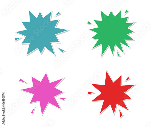 splash stars color icon
