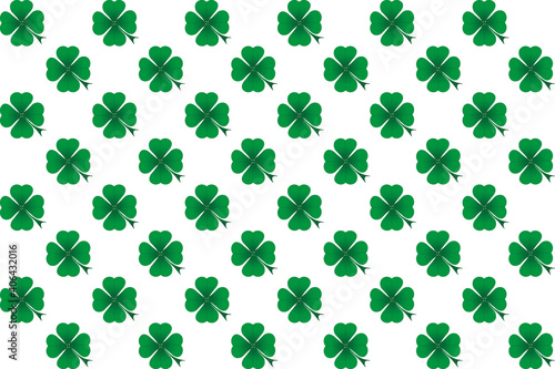 background of green clover symbols of luck