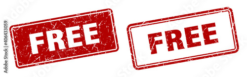 free stamp set. free square grunge sign