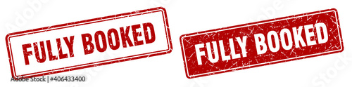 fully booked stamp set. fully booked square grunge sign