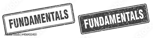 fundamentals stamp set. fundamentals square grunge sign