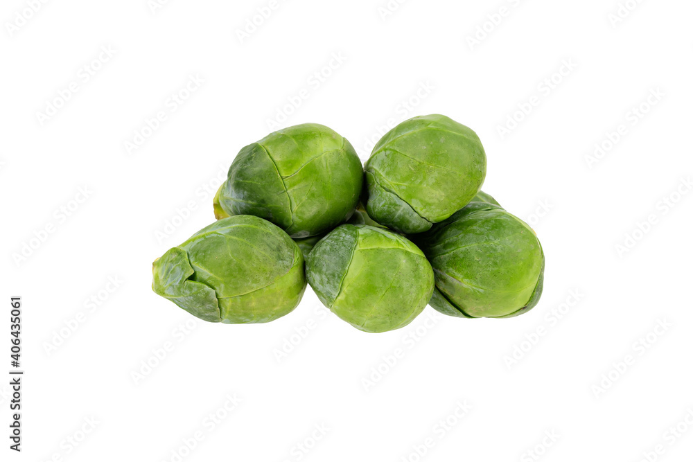 green brussels sprouts cabbage isolated on white green brussels sprouts cabbage isolated on white