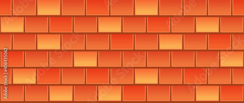 Vector seamless pattern of red roof tile. Red shingles roof texture background. Orange roof tile for house covering. Vector illustration.