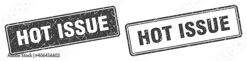 hot issue stamp set. hot issue square grunge sign