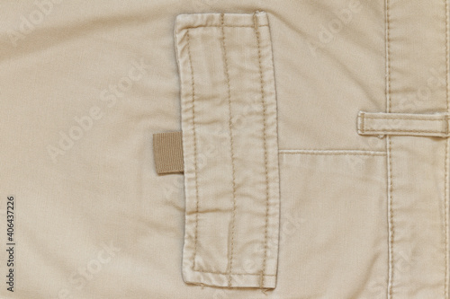 Light fabric texture with pockets for clothes.