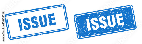 issue stamp set. issue square grunge sign