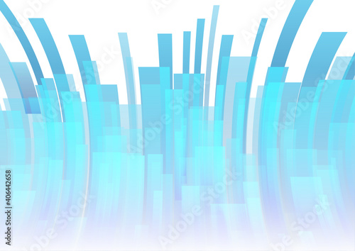 Vector   Blue curve stripe on white background