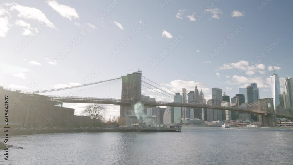 The Brooklyn Bridge New York City at Golden Hour The Brooklyn Bridge New York City at Golden Hour