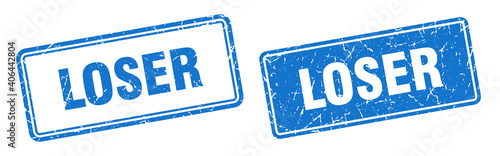 loser stamp set. loser square grunge sign