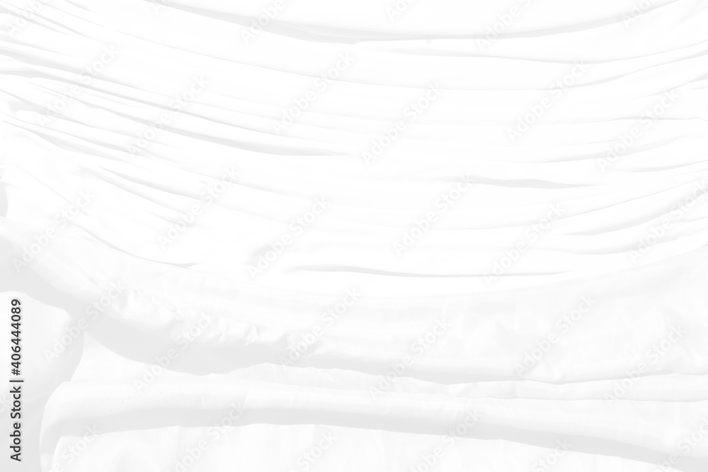 Top view Abstract White cloth background with soft waves.Wave and curve overlapping with different shadow of color,white fabric, crumpled fabric. Top view Abstract White cloth background with soft waves.Wave and curve overlapping with different shadow of color,white fabric, crumpled fabric.