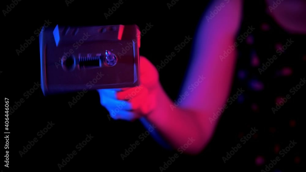 80s Girl Rewinding A Tape With A Pen 80s Girl Rewinding A Tape With A Pen
