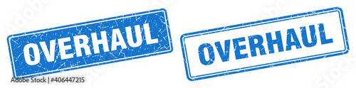 overhaul stamp set. overhaul square grunge sign