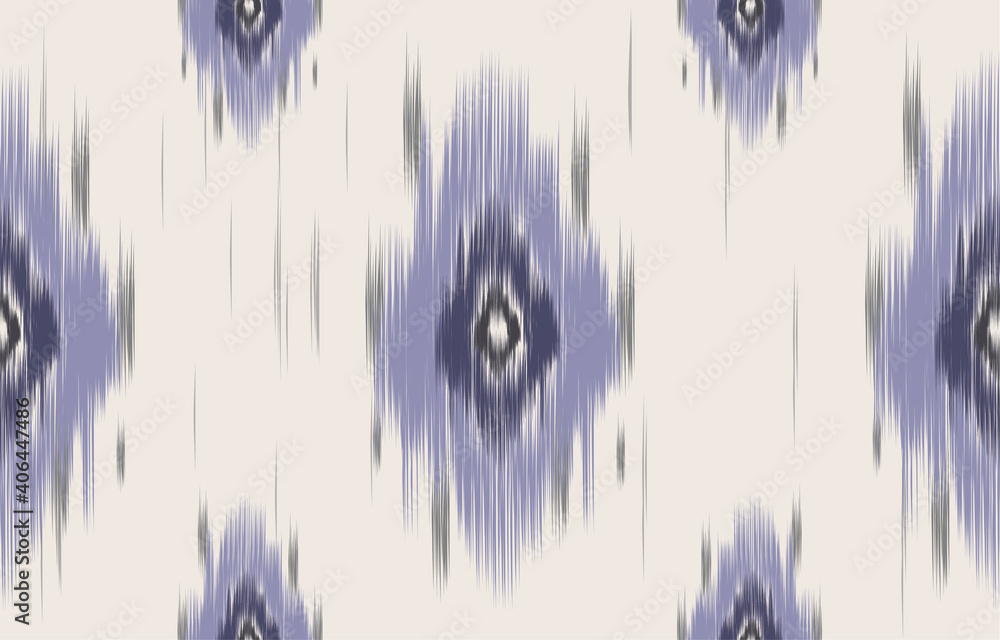 purple and white ikat seamless pattern ethnic oriental traditional style