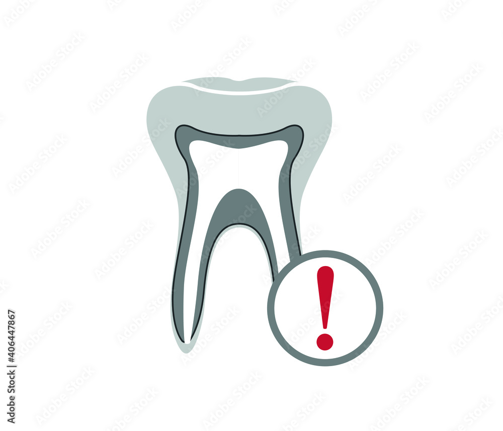 White tooth on a white background. Dental care, health and hygiene concept. Flat design icon. Vector illustration.
White tooth on a white background. Dental care, health and hygiene concept. Flat design icon. Vector illustration.