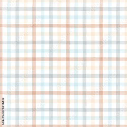 Pastel watercolor gingham pattern