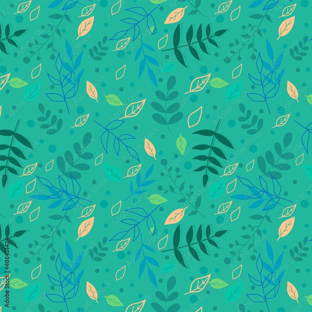 Fototapeta premium Seamless pattern with flowers vector