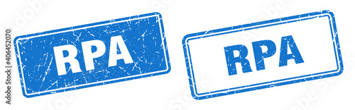 rpa stamp set. rpa square grunge sign