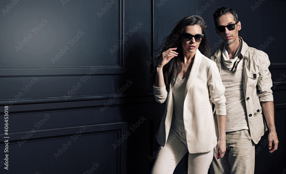 Portrait of a calm, relaxed couple in a romantic mood Portrait of a calm, relaxed couple in a romantic mood