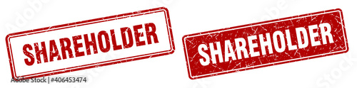 shareholder stamp set. shareholder square grunge sign