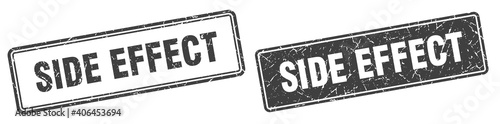 side effect stamp set. side effect square grunge sign