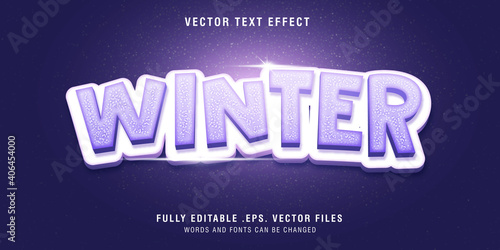 Winter text style effect editable