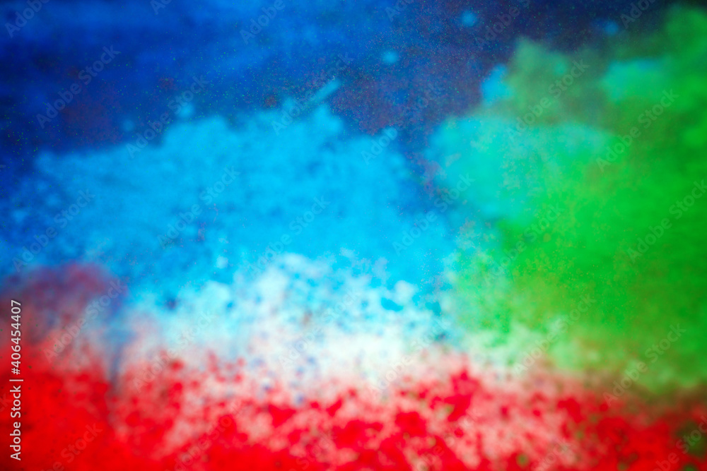 Abstract picture of colorful powder