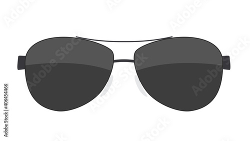 Simple sun glasses icon isolated on white background. Vector Illustration EPS10