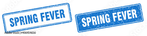 spring fever stamp set. spring fever square grunge sign