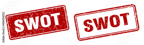 swot stamp set. swot square grunge sign