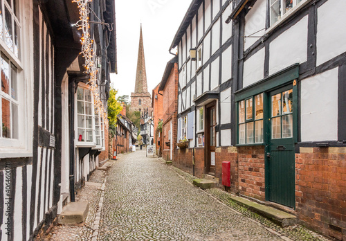 Fototapeta Naklejka Na Ścianę i Meble -  Quaint historic streets of Ledbury Herefordshire UK