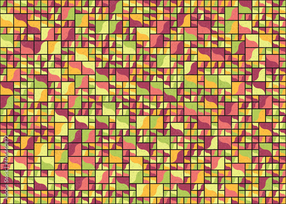 Fototapeta premium Abstract Geometric Pattern generative computational art illustration