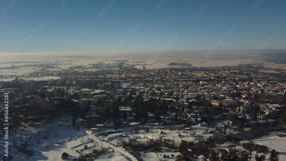 Obraz premium krajobraz zima drzewa śnieg rośliny natura