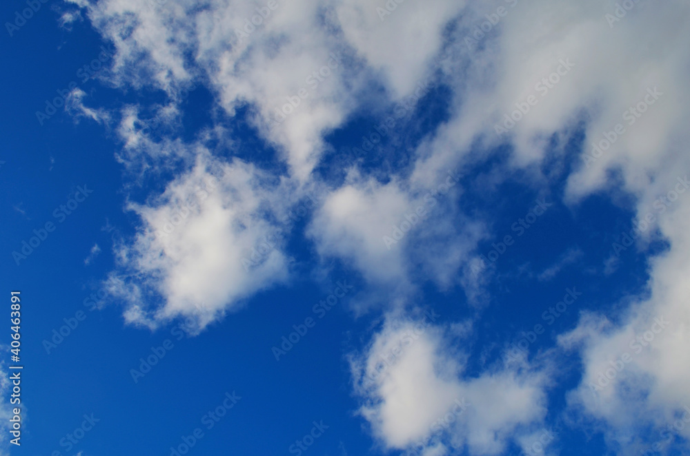 Blue sky and clouds over mount