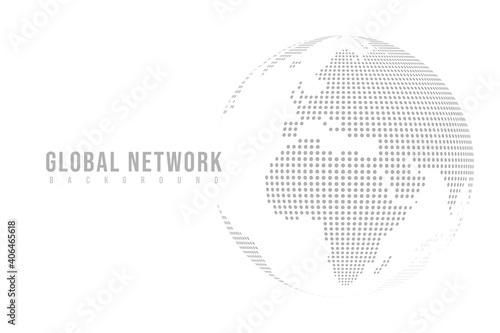 Abstract mash line and point scales on white background with Global. Wire frame 3D mesh polygonal network line, design sphere, dot and structure. Vector illustration eps 10.