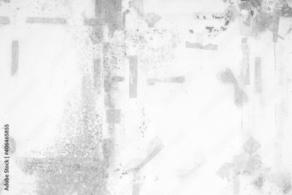 White Grunge Information Board with Tape Residue Stains.