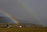 Double Rainbow over Arnarstapi in Snæfellsjökull National Park