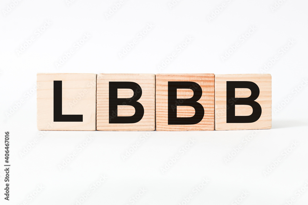 wooden cubes with text LBBB. the medicine. medical concept wooden cubes with text LBBB. the medicine. medical concept