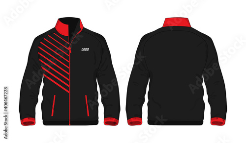 Sport Jacket red and black template for design on white background. Vector illustration eps 10.