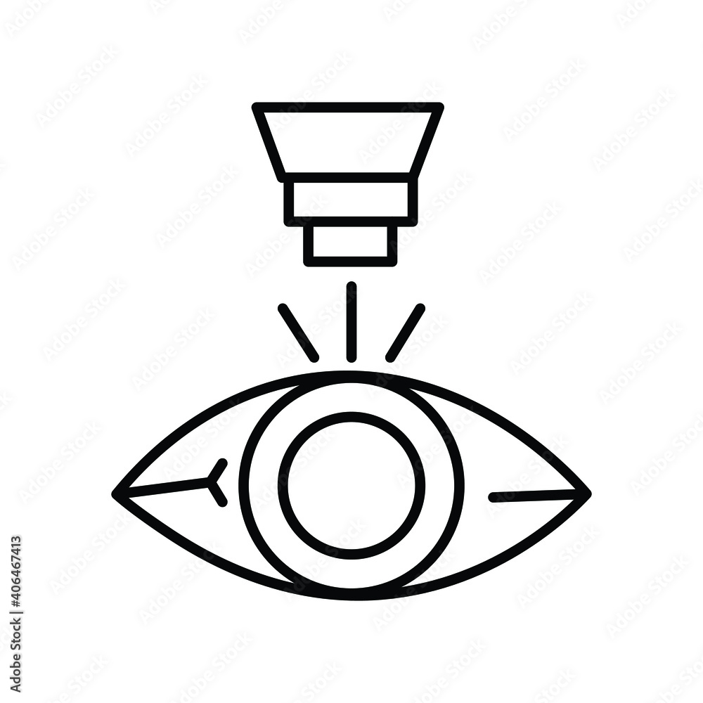 Opthalmology eye test medical line icon Opthalmology eye test medical line icon