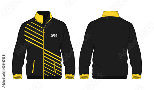 Sport Jacket yellow and black template for design on white background. Vector illustration eps 10.