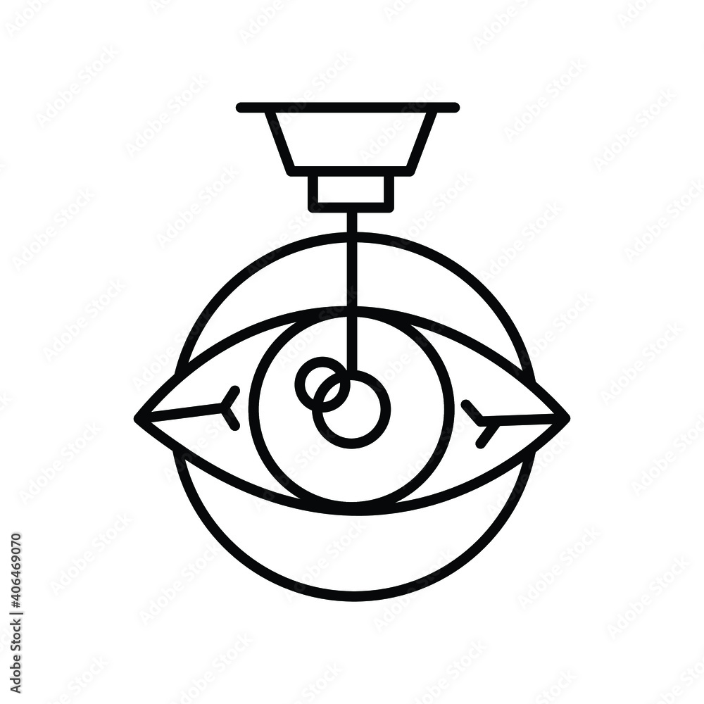 Eye Correction optics line icon Eye Correction optics line icon
