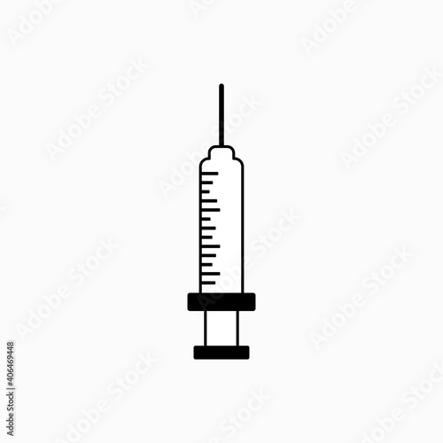syringe vector icon. with a simple and meaningful design.