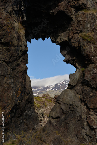 Hole in the rock Snæfellsjökull National Park