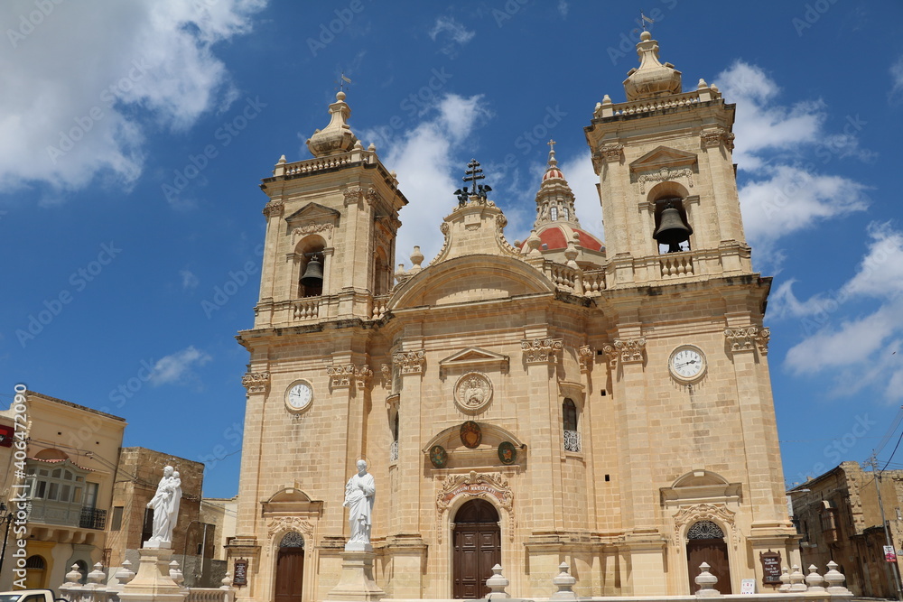 Basilica of the Nativity of the Blessed Virgin Mary in Xagħra on Gozo, Malta