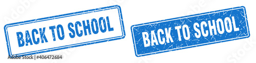 back to school stamp set. back to school square grunge sign