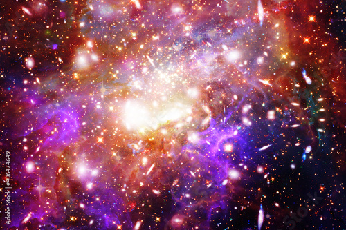 Fototapeta Naklejka Na Ścianę i Meble -  Colorful starry outer space background. The elements of this image furnished by NASA.